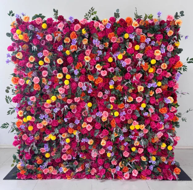 L-R450 Hot Sale Wholesale Flower Wall Outdoor Flower 3d Flower Wall Backdrop Artificial Boxwood Wall for Home Party Event Decor