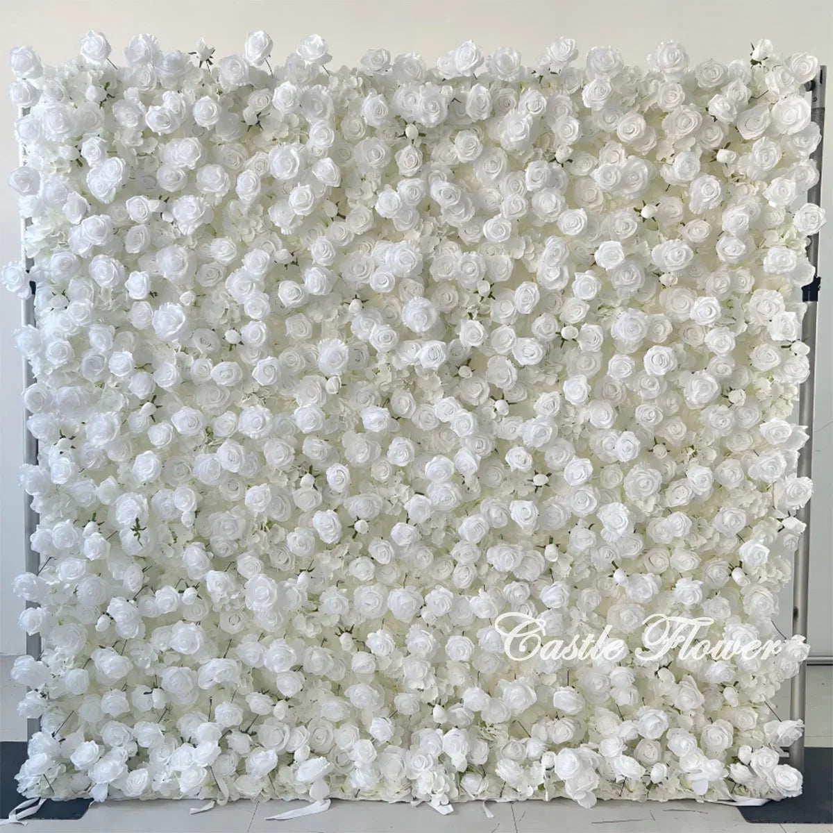 L-R265 Colorful Flower Wall 8*8 ft Roll up Handmade Floral Backdrop Wedding Decoration Arrangement for Events Party Decor