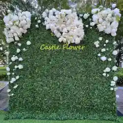 L-R504 Explosive Models Wholesale Flower Wall Outdoor Flower 3d Flower Wall Backdrop Artificial Flowers Home Party Event Decor - 8ft*8ft, 10ft*10ft, Customized / FW529