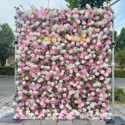ODM OEM Wedding Flower Wall Backdrop 3D Custom Luxury Hot Sale Artificial Flowers for Wedding Decoration Event Party Decor - 8*8ft, 10*10ft, Customized / FW648