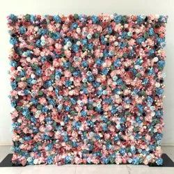 O-FW539 Customs white Pink 5D Cloth Flower Wall Wedding Backdrop Flower Wall Panel for Gender Reveal or Baby Shower Party Decor - Large / #1