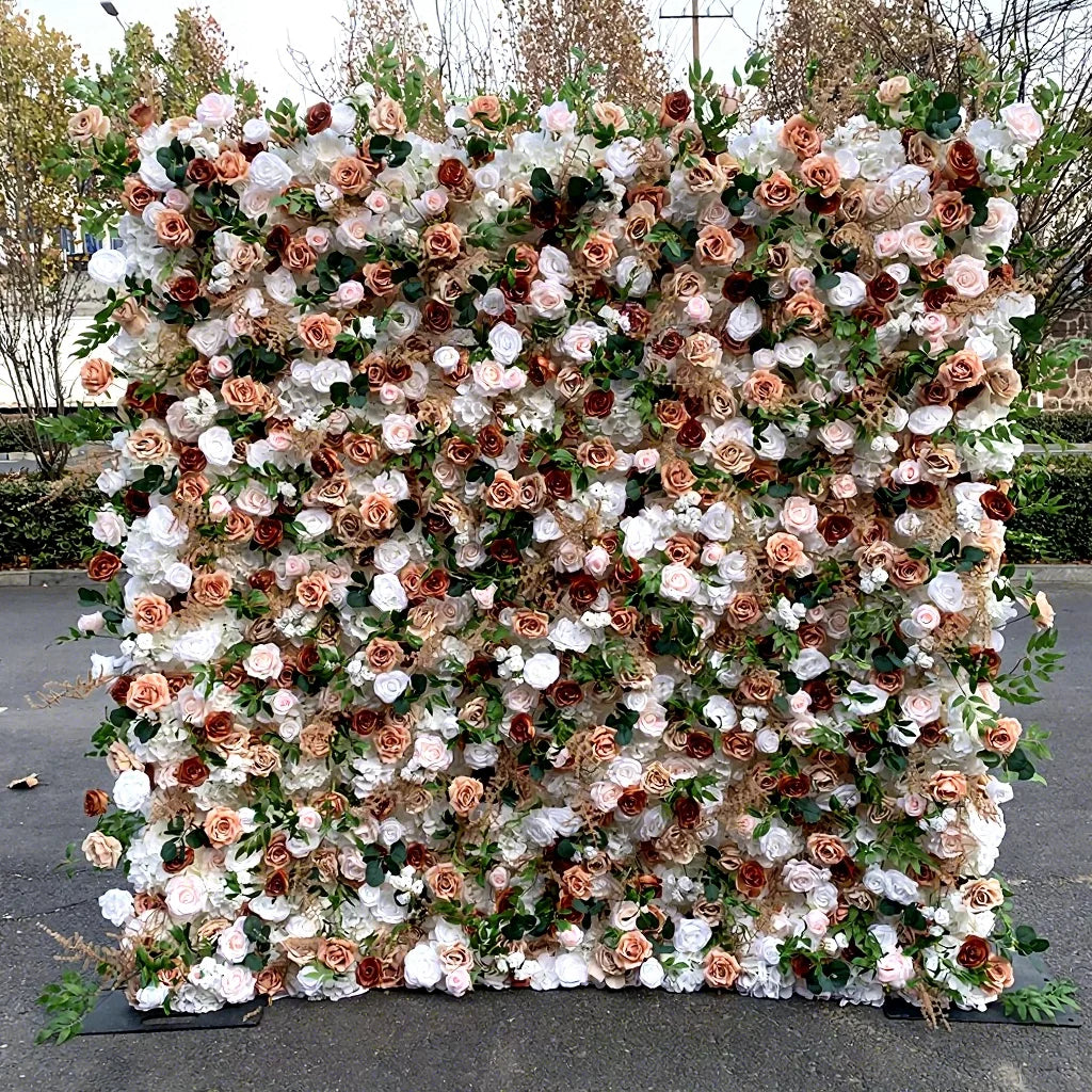 ODM OEM Wedding Flower Wall Backdrop 3D Custom Luxury Hot Sale Artificial Flowers for Wedding Decoration Event Party Decor