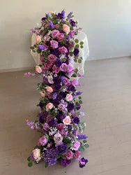 H-999 Customizable Artificial Wedding Flowers Runner  Silk Flower Runner Decorations Wedding Floral Arrangements Wholesale - 60-100cm size / Mix-20