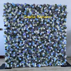 Custom OEM ODM Artificial Flower Wall Roll up Silk Floral Backdrop Handmade for Fall Wedding Event Party Decor Wholesale - 8ft*8ft, 10ft*10ft, Customized / FW534