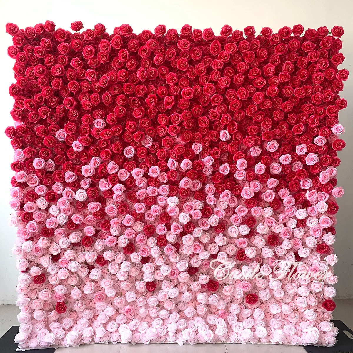 L-R380 Hot Sale 8*8 Feet Colorful Artificial Flower Wall for Wedding Party Festive Decor Christmas Back School Chinese New Year