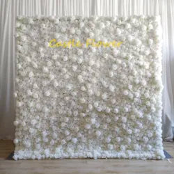 Custom OEM ODM Artificial Flower Wall Roll up Silk Floral Backdrop Handmade for Fall Wedding Event Party Decor Wholesale - 8ft*8ft, 10ft*10ft, Customized / FW502