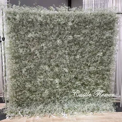 L-R269 High Quality Artificial 8X8Ft Roll-up Green Grass Wall Flower Wall Backdrop for Wedding Events Event Backdrop Decorations - 8ft*8ft, 10ft*10ft, Customized / FW588
