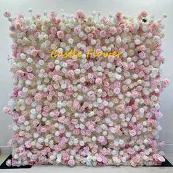ODM OEM Wedding Flower Wall Backdrop 3D Custom Luxury Hot Sale Artificial Flowers for Wedding Decoration Event Party Decor - 8*8ft, 10*10ft, Customized / FW633