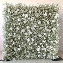 L-R269 High Quality Artificial 8X8Ft Roll-up Green Grass Wall Flower Wall Backdrop for Wedding Events Event Backdrop Decorations - 8ft*8ft, 10ft*10ft, Customized / FW590-2