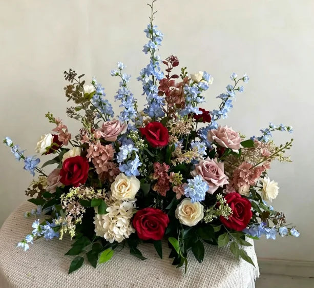 Custom Fall Wedding Flower Ball Colorful Silk Artificial Flowers Floral Centerpieces for Table Decor Ceremony Event Supplies