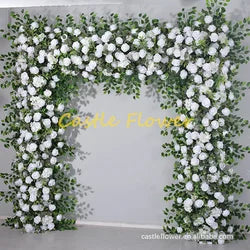 O-FW539 Customs white Pink 5D Cloth Flower Wall Wedding Backdrop Flower Wall Panel for Gender Reveal or Baby Shower Party Decor - Large / #3