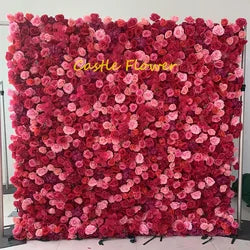 Christmas Backdrop Decoration Flower Wall  Custom OEM ODM Artificial Flowers for Wedding Christmas Halloween Event Party Decor - 8ft*8ft, 10ft*10ft, Customized / FW672