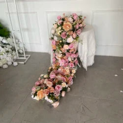 H-999 Customizable Artificial Wedding Flowers Runner  Silk Flower Runner Decorations Wedding Floral Arrangements Wholesale - 60-100cm size / Mix-23