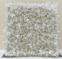Baby Shower Decoration Theme with Beautiful Artificial Flower Wall Backdrop - 2ft x 8ft / 5D roses+hydrangeas+leaf