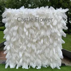 O-FW539 Customs white Pink 5D Cloth Flower Wall Wedding Backdrop Flower Wall Panel for Gender Reveal or Baby Shower Party Decor - Large / #10