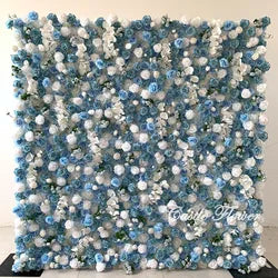 L-R447 Wholesale Custom Fabric Flower Wall Pink Wedding Supplies Decoration Rose Backdrop Silk Artificial Decorative Flower Wall - 8ft*8ft, 10ft*10ft, Customized / FW703