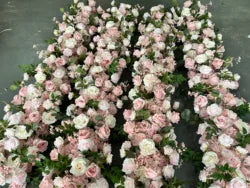 H-999 Customizable Artificial Wedding Flowers Runner  Silk Flower Runner Decorations Wedding Floral Arrangements Wholesale - 60-100cm size / Mix-10