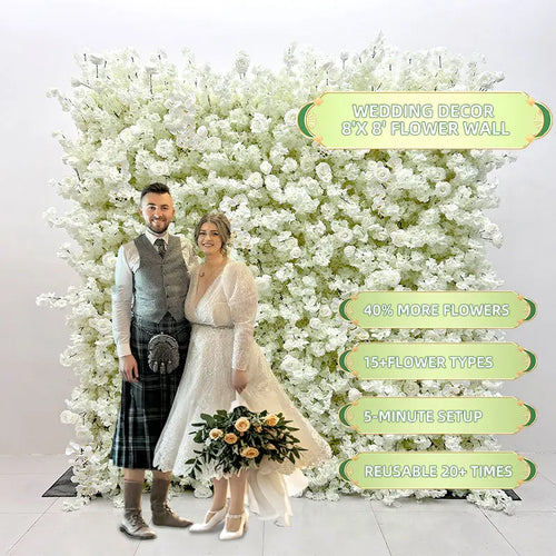 7D Best Sellers Collection of Modern Romantic Artificial Flower Wall for Wedding Decor Events-New Arrival