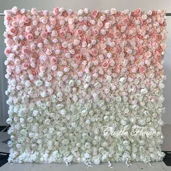 L-R273 New Arrival 5D Floral Arrangement Artificial Flower Backdrop Roll Blue Wedding Decoration Flower Valentine's Day Easter - 8ft*8ft, 10ft*10ft, Customized / FW540