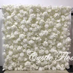 L-R267 Handmade Silk Pink 8x8 Feet Artificial Rose Flower Wall for Wedding Christmas Back-to-School Chinese New Year Party Decor - 8ft*8ft, 10ft*10ft, Customized / FW628