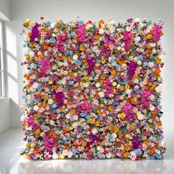 High-quality Elegant Modern Romantic New Arrival Simple Artificial Flower Wall Backdrop for Wedding Decoration - 2ft x 8ft / 5D roses+Orchid
