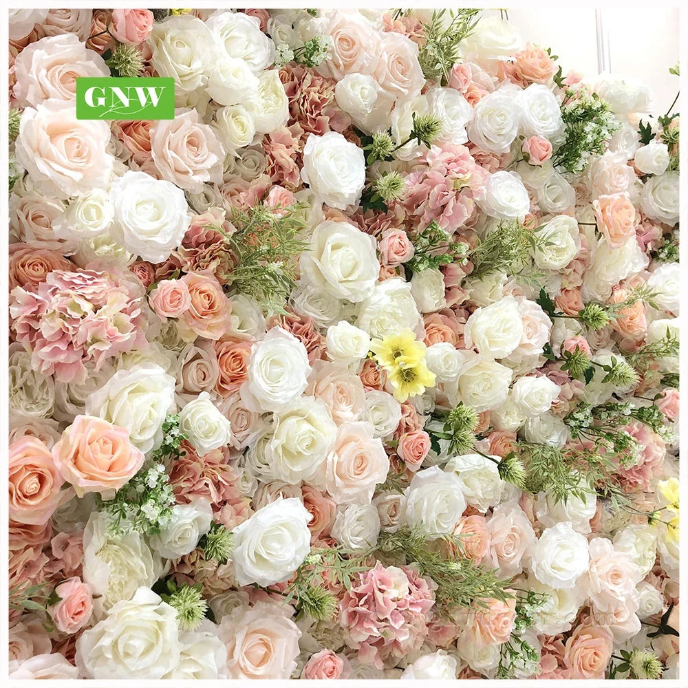 GNW Custom Artificial Flowers Decorations for Home Event Party Wedding Flower Decorative Silk Floral Flower Wall Backdrops