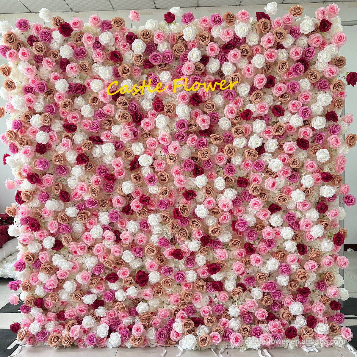 Christmas Backdrop Decoration Flower Wall  Custom OEM ODM Artificial Flowers for Wedding Christmas Halloween Event Party Decor