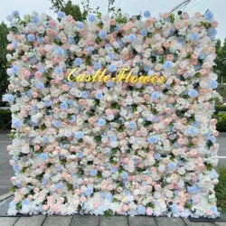 Christmas Backdrop Decoration Flower Wall  Custom OEM ODM Artificial Flowers for Wedding Christmas Halloween Event Party Decor - 8ft*8ft, 10ft*10ft, Customized / FW653