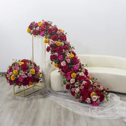 L-R552 Wholesale Hot Sale Custom Flower Runner Artificial Flowers for Fall Wedding Decoration Event Party Decor Support ODM OEM - 30-300cm, Customized / #9