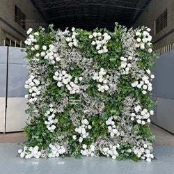GNW Flower Wall Backdrop Flower Decoration Artificial Wall Backdrop Factory Silk Wedding Decoration Wedding Wall Design - As picture