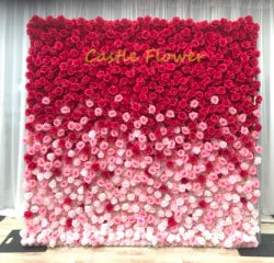 O-FW539 Customs white Pink 5D Cloth Flower Wall Wedding Backdrop Flower Wall Panel for Gender Reveal or Baby Shower Party Decor - Large / #14