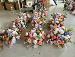 L-R527 Customized Luxury Colorful Flower Ball Wedding Decoration Pink White Artificial Flowers Wedding Flowers Table Centerpiece - 30-100cm, Customized / FB367