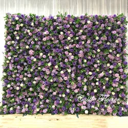 L-R267 Handmade Silk Pink 8x8 Feet Artificial Rose Flower Wall for Wedding Christmas Back-to-School Chinese New Year Party Decor - 8ft*8ft, 10ft*10ft, Customized / FW601