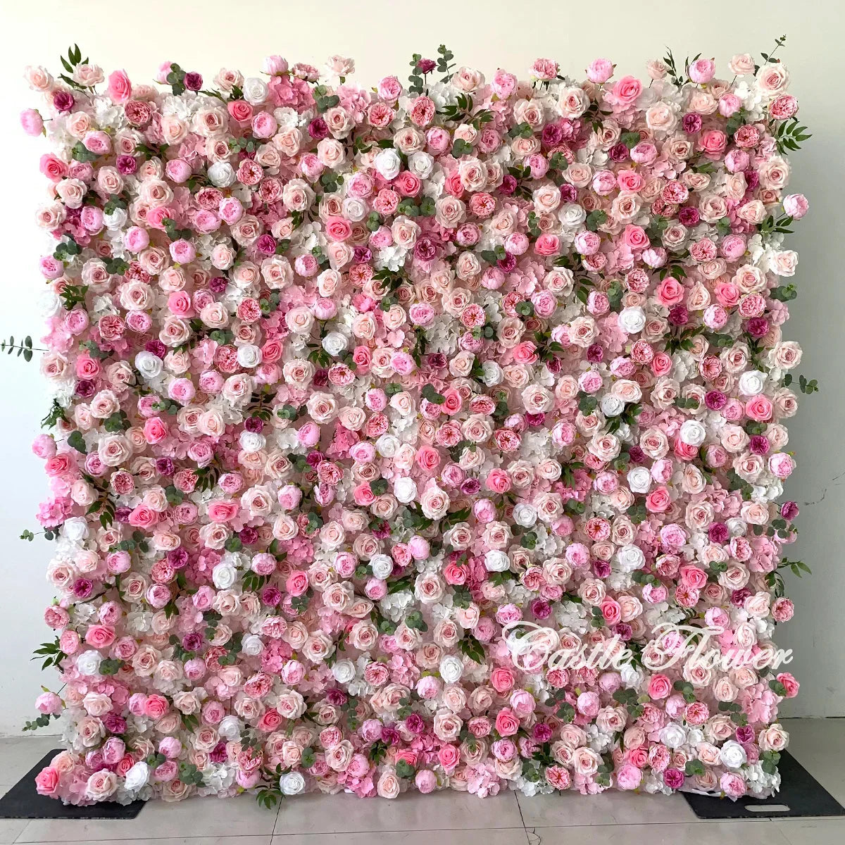L-R262 New Arrival 5D Floral Arrangement Artificial Flower Backdrop Roll Pink Wedding Decoration Flower Valentine's Day Easter