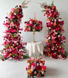 L-R527 Customized Luxury Colorful Flower Ball Wedding Decoration Pink White Artificial Flowers Wedding Flowers Table Centerpiece - 30-100cm, Customized / FB348