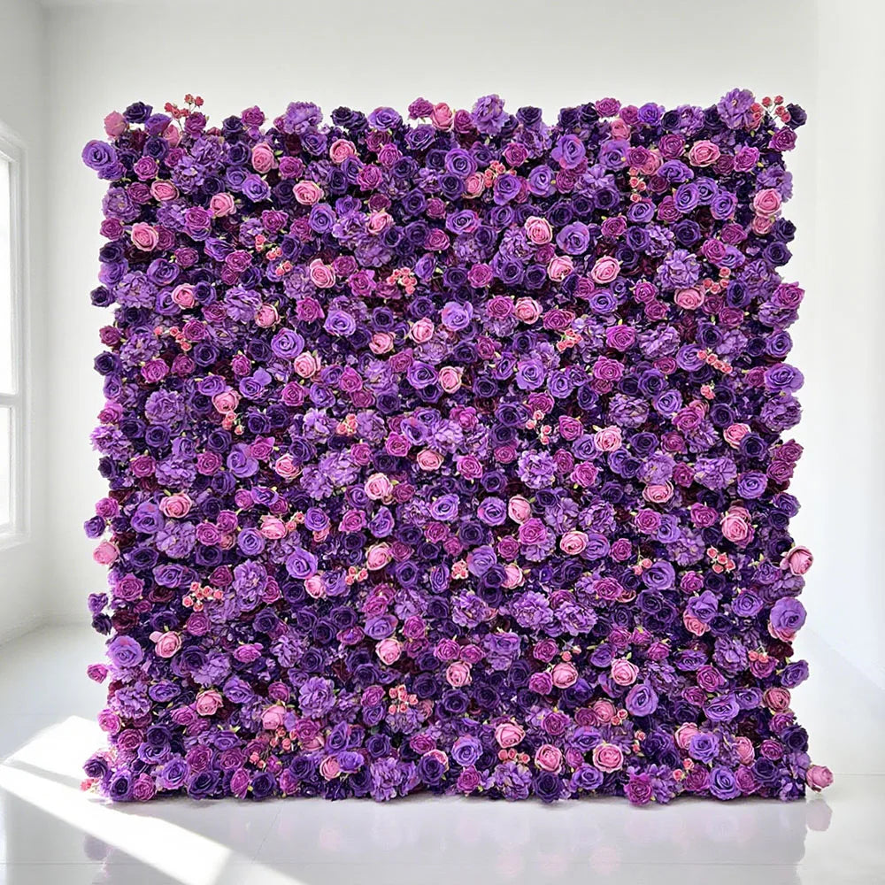 Wrinkle-free Shape-retaining Romantic Modern Faux Flower Wall-New Arrival for Perfect Wedding Decoration