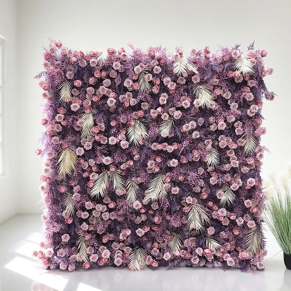 Wrinkle-free Shape-retaining Romantic Modern Faux Flower Wall-New Arrival for Perfect Wedding Decoration