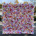 Custom OEM ODM Artificial Flower Wall Roll up Silk Floral Backdrop Handmade for Fall Wedding Event Party Decor Wholesale