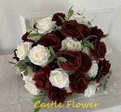Custom Fall Wedding Flower Ball Colorful Silk Artificial Flowers Floral Centerpieces for Table Decor Ceremony Event Supplies - 30-100cm, Customized / FB240