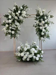 H-973 Hot Selling Wedding Flower Hanging Flower Runner  Artificial Silk Flower Ball Centerpieces for Wedding Event Decoration - 60-100cm size / Mix-17