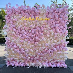 Christmas Backdrop Decoration Flower Wall  Custom OEM ODM Artificial Flowers for Wedding Christmas Halloween Event Party Decor - 8ft*8ft, 10ft*10ft, Customized / FW668