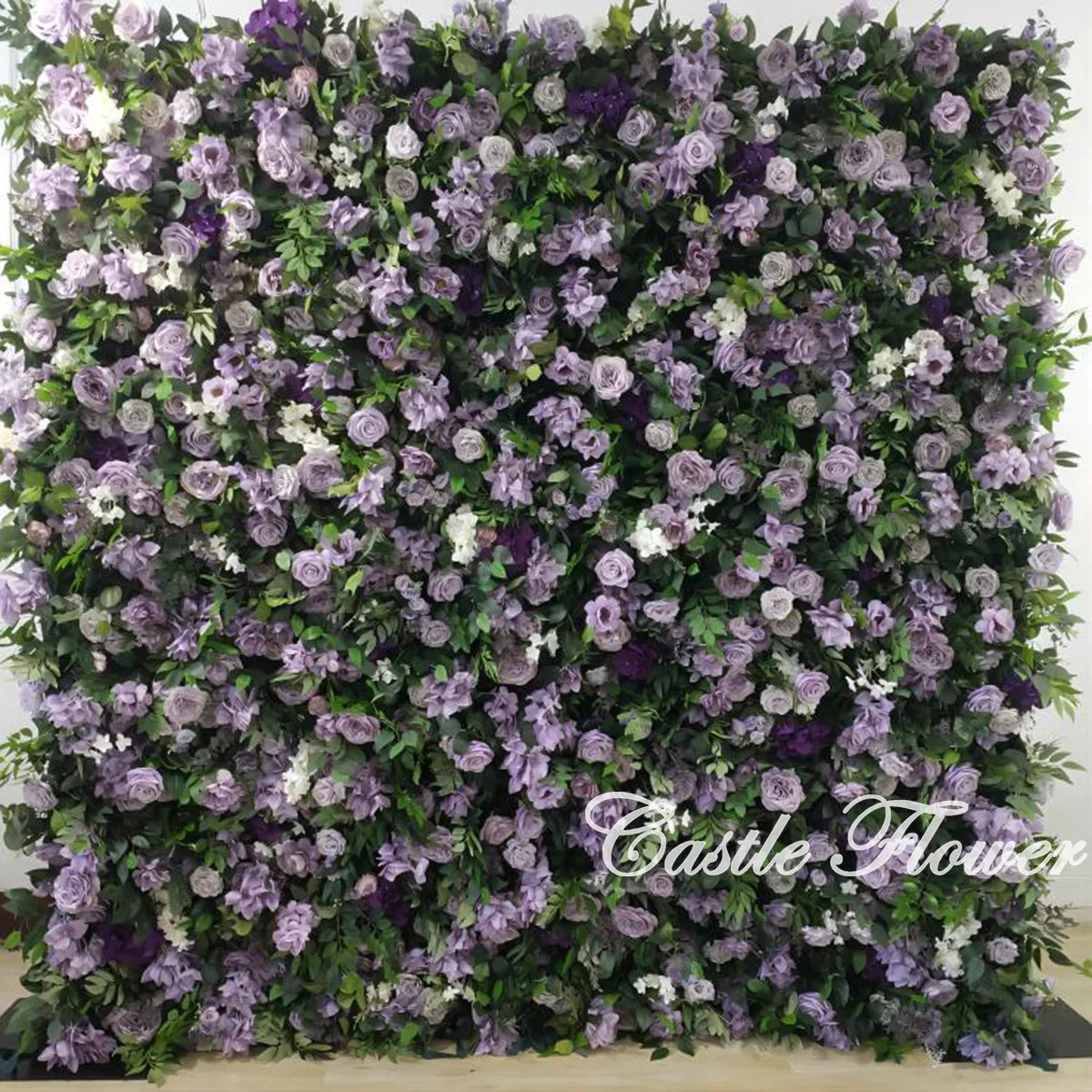 L-R267 Handmade Silk Pink 8x8 Feet Artificial Rose Flower Wall for Wedding Christmas Back-to-School Chinese New Year Party Decor