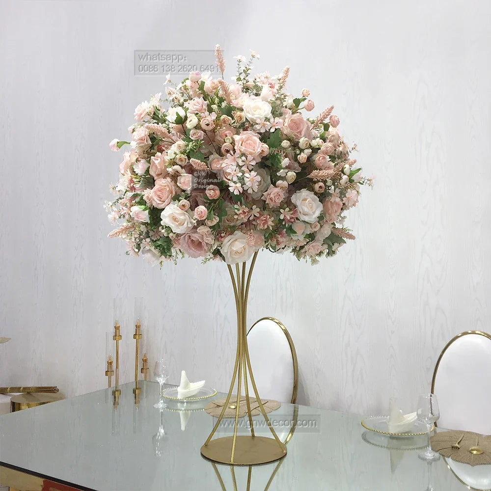 GNW New Hot Product Odorless Durable Silk 7D Background Wall Wedding Flower Feel Real Romantic Background Wall for Wedding Decor
