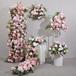 New Wholesale Custom Flower Runner Flower Ball White Artificial Flowers for Fall Wedding Decoration Event Party Decor ODM OEM - 30-300cm, Customized / #13
