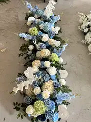 H-999 Customizable Artificial Wedding Flowers Runner  Silk Flower Runner Decorations Wedding Floral Arrangements Wholesale - 60-100cm size / Mix-3