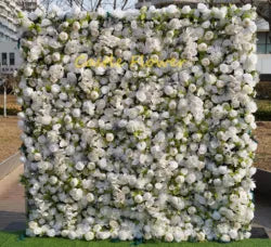 L-R504 Explosive Models Wholesale Flower Wall Outdoor Flower 3d Flower Wall Backdrop Artificial Flowers Home Party Event Decor - 8ft*8ft, 10ft*10ft, Customized / FW508