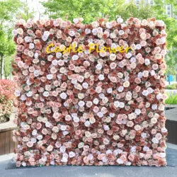 O-FW539 Customs white Pink 5D Cloth Flower Wall Wedding Backdrop Flower Wall Panel for Gender Reveal or Baby Shower Party Decor - Large / #20