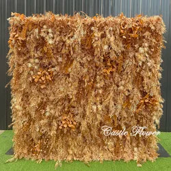 L-R447 Wholesale Custom Fabric Flower Wall Pink Wedding Supplies Decoration Rose Backdrop Silk Artificial Decorative Flower Wall - 8ft*8ft, 10ft*10ft, Customized / FW511-8