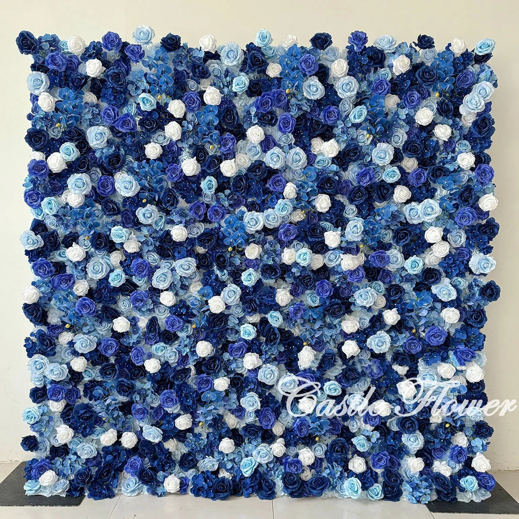 L-R273 New Arrival 5D Floral Arrangement Artificial Flower Backdrop Roll Blue Wedding Decoration Flower Valentine's Day Easter