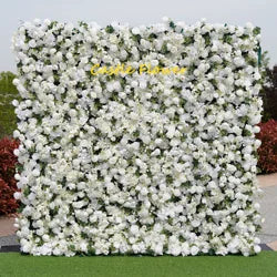 Custom OEM ODM Artificial Flower Wall Roll up Silk Floral Backdrop Handmade for Fall Wedding Event Party Decor Wholesale - 8ft*8ft, 10ft*10ft, Customized / FW506